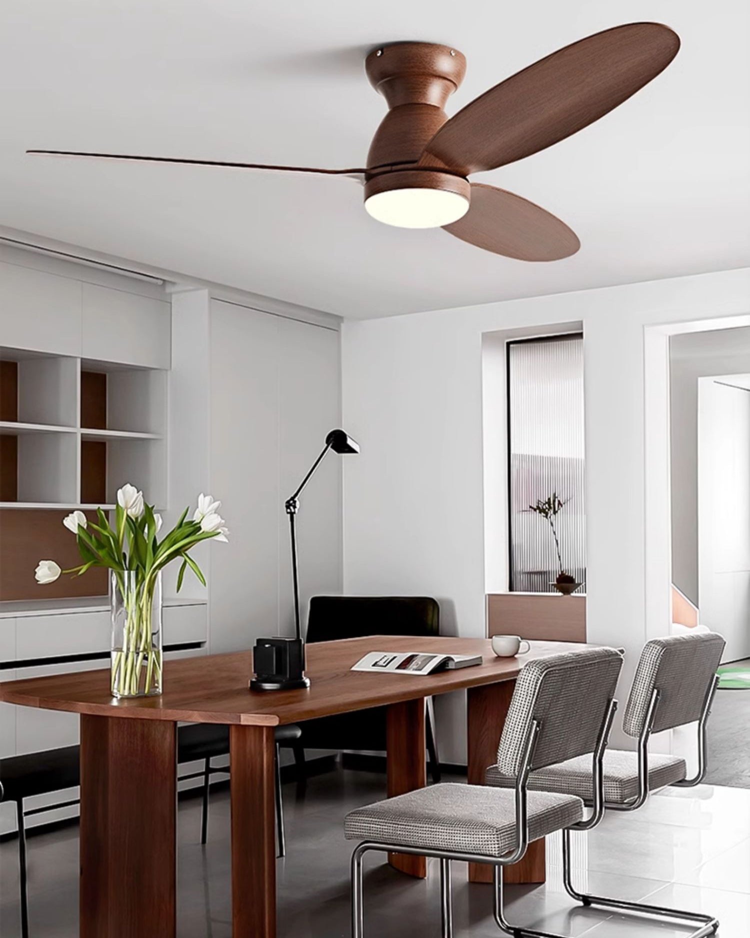 WOMO 3 Blade Low Profile Ceiling Fan Lamp - WM5251