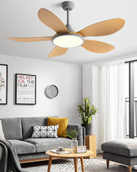 WOMO 5 Blade Modern Ceiling Fan Lamp - WM5252