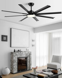 WOMO 8 Blade Big Ceiling Fan Lamp - WM5257