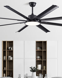 WOMO 8 Blade Big Ceiling Fan Lamp - WM5257