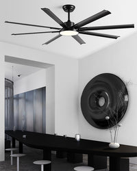 WOMO 8 Blade Big Ceiling Fan Lamp - WM5257