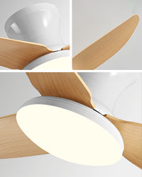 WOMO 3 Blade Low Profile Ceiling Fan Lamp - WM5261