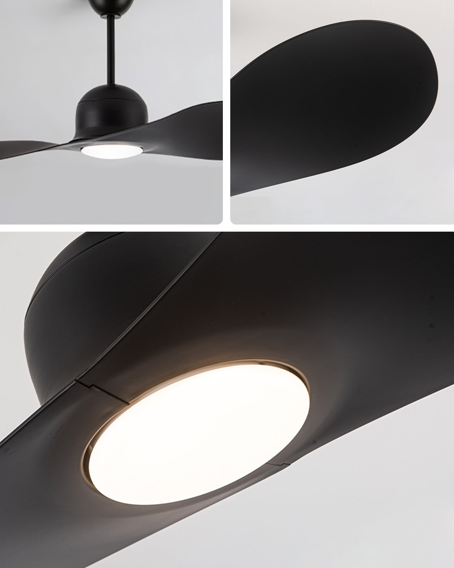 WOMO 2 Blade Unique Ceiling Fan Lamp - WM5270