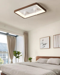 WOMO Dual Retractable Low Profile Ceiling Fan Lamp - WM5273