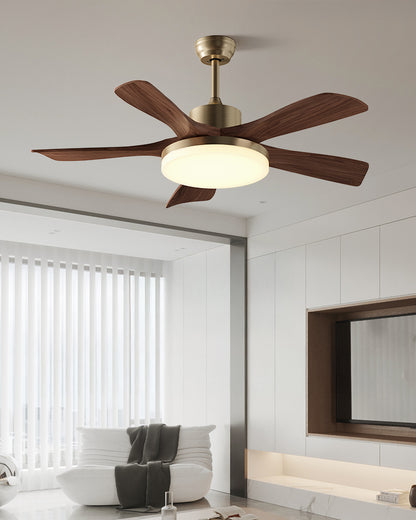 WOMO Mid Century Modern Ceiling Fan Lamp - WM5279