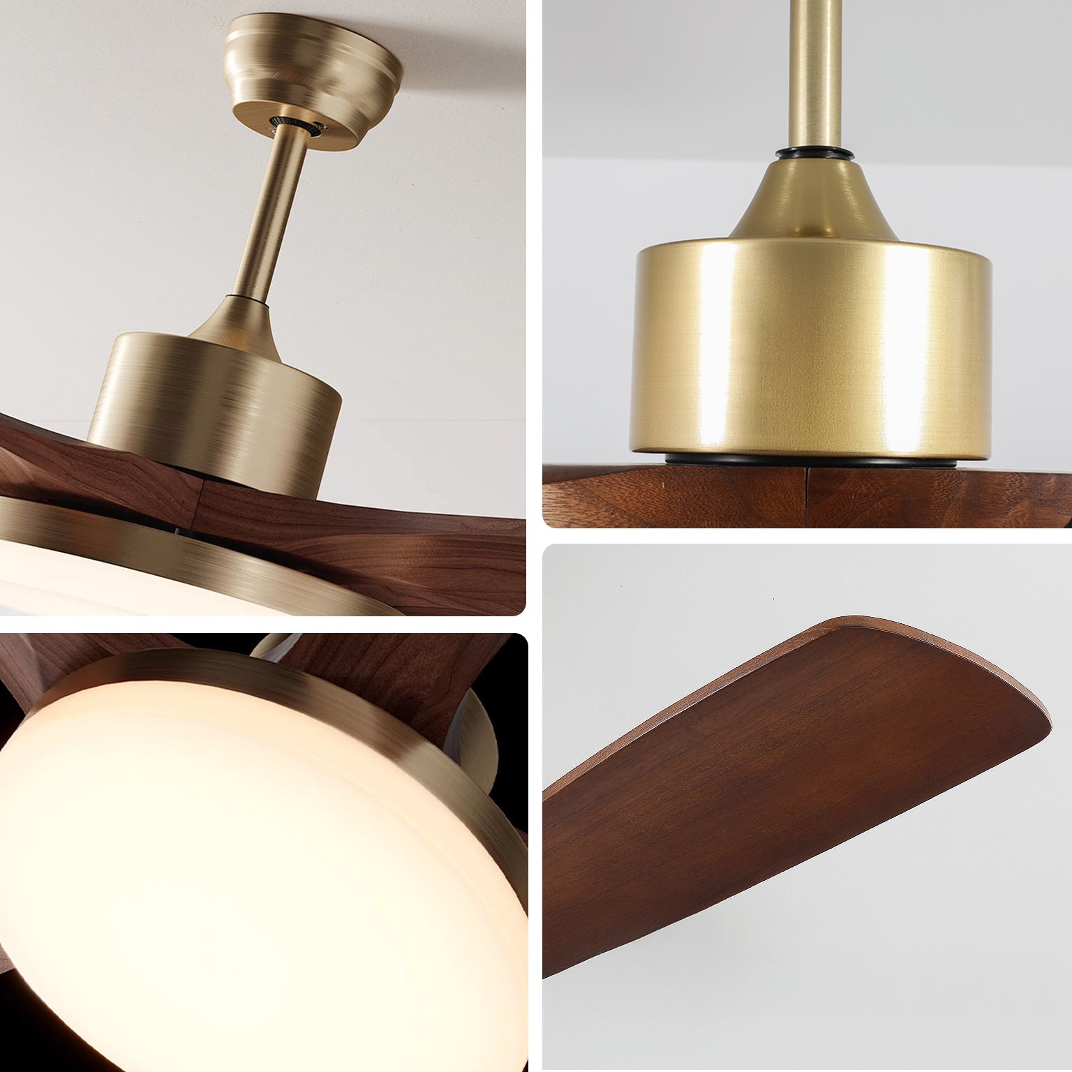 WOMO Mid Century Modern Ceiling Fan Lamp - WM5279