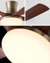 WOMO Mid Century Modern Ceiling Fan Lamp - WM5280