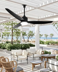 WOMO 52 inch Black Outdoor Ceiling Fan Lamp - WM5285