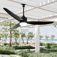 WOMO 52 inch Black Outdoor Ceiling Fan Lamp - WM5285