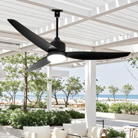 WOMO 52 inch Black Outdoor Ceiling Fan Lamp - WM5285