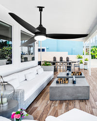 WOMO 52 inch Black Outdoor Ceiling Fan Lamp - WM5285
