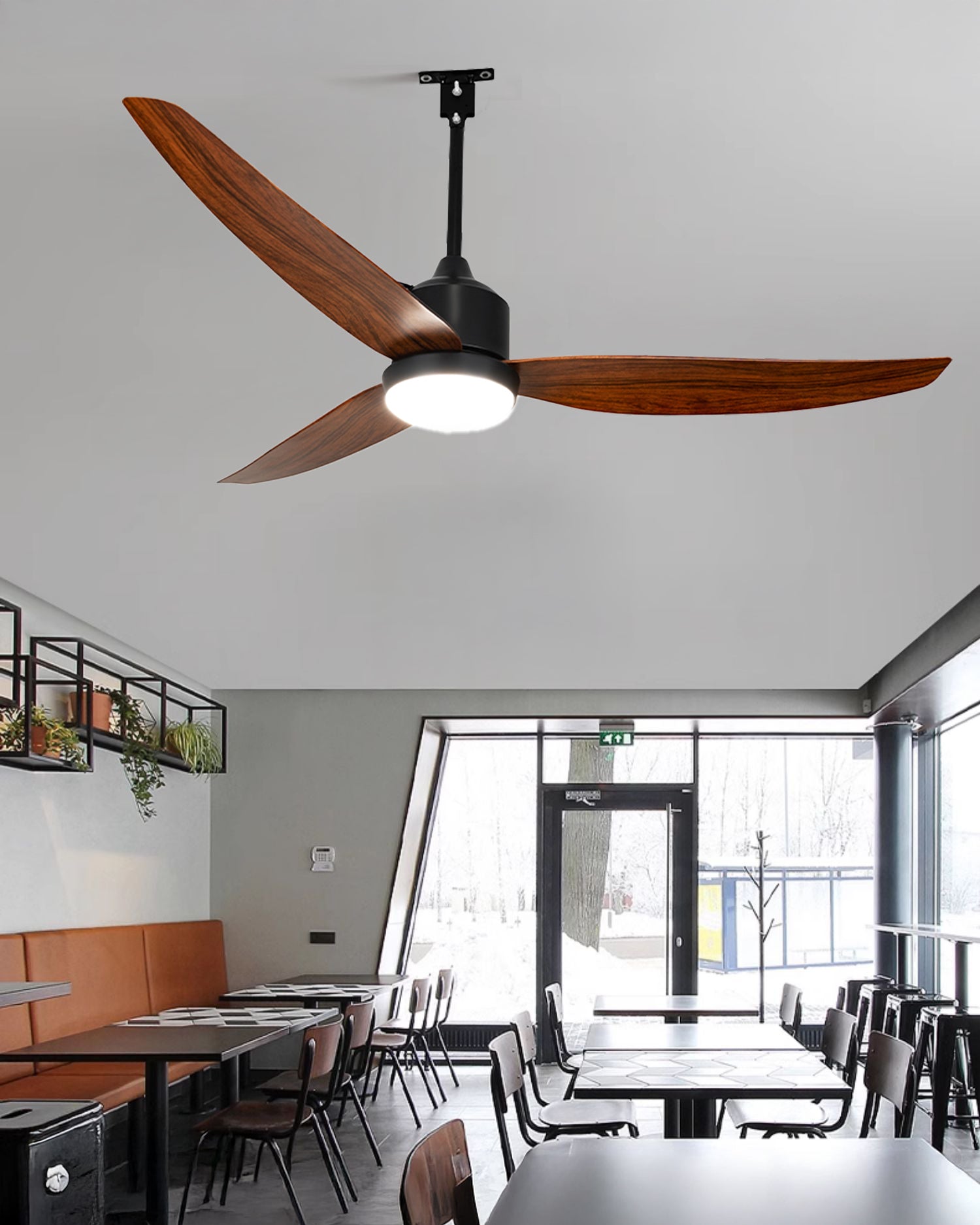 WOMO 52 inch Black Outdoor Ceiling Fan Lamp - WM5285