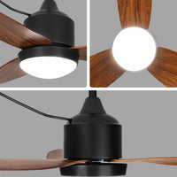 WOMO 52 inch Black Outdoor Ceiling Fan Lamp - WM5285