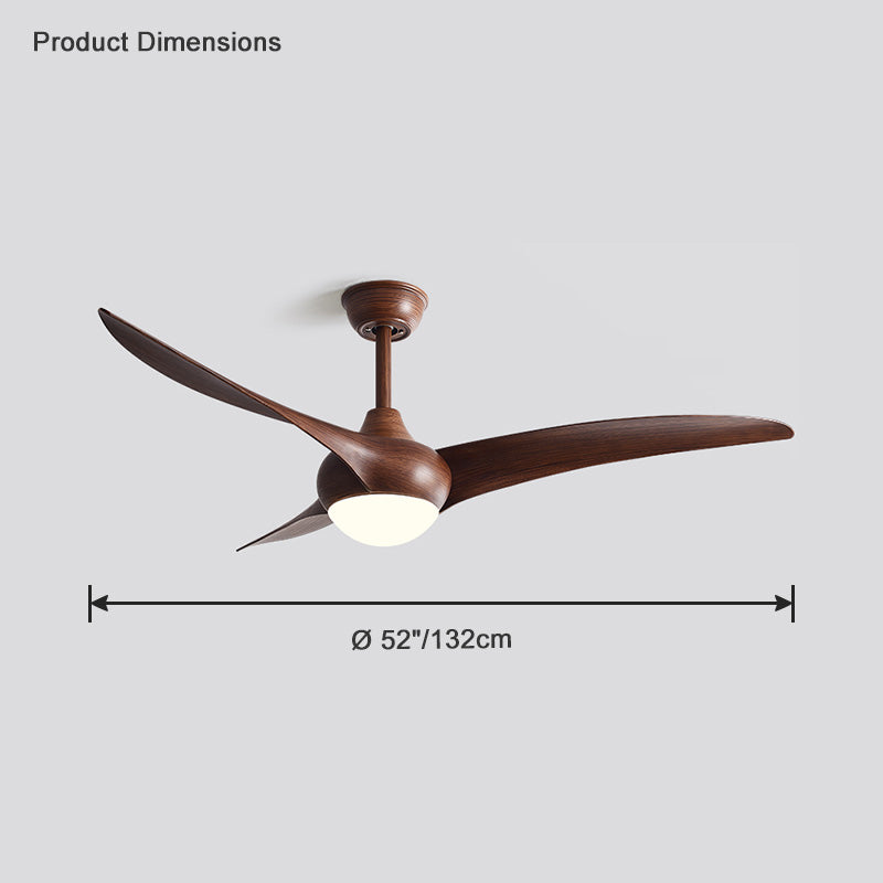 WOMO 52" Wave Ceiling Fan Lamp-WM5016