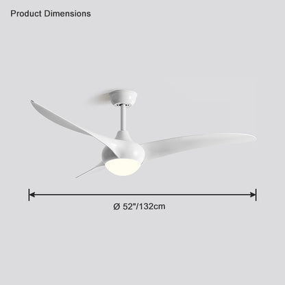 WOMO 3 Wave Blade Ceiling Fan Lamp-WM5016