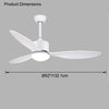 WOMO 3 Blade Modern Ceiling Fan Lamp-WM5006 thumbnail