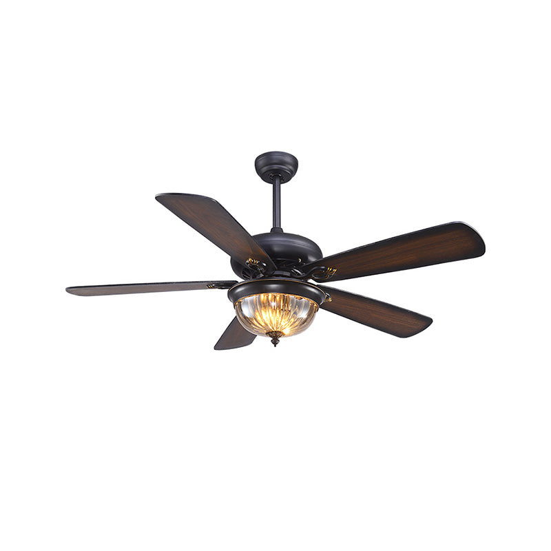 WOMO Vintage Wood Ceiling Fan Lamp-WM5011