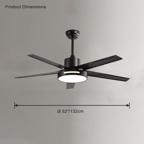 WOMO 42"/52" Modern Metal Ceiling Fan Lamp-WM5019