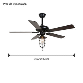 WOMO 52" Tropical Nautical Slimline Ceiling Fan Chandelier-WM5025