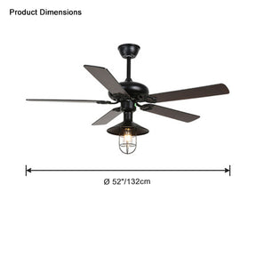 WOMO 52" Tropical Nautical Slimline Ceiling Fan Chandelier-WM5025