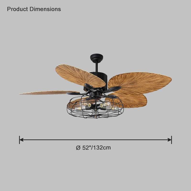 WOMO 52" Industrial Tropical Ceiling Fan Chandelier-WM5021