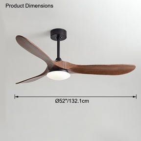 WOMO 52" Propeller Wood Ceiling Fan Lamp-WM5008