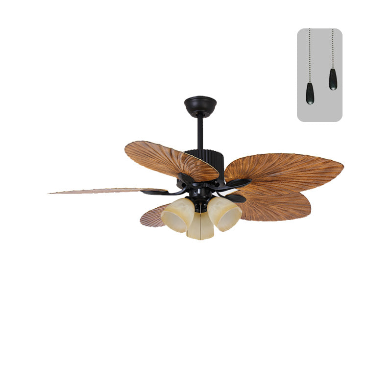 WOMO 52" Tropical Leaf Ceiling Fan Chandelier-WM5012