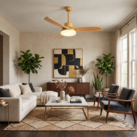 WOMO Scandi Reversible Ceiling Fan With Dimmable Light By Remote-WM5002