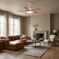 WOMO Scandi Reversible Ceiling Fan With Dimmable Light By Remote-WM5002