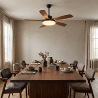 WOMO Scandi Reversible Ceiling Fan With Dimmable Light By Remote-WM5002