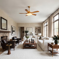 WOMO Scandi Reversible Ceiling Fan With Dimmable Light By Remote-WM5002