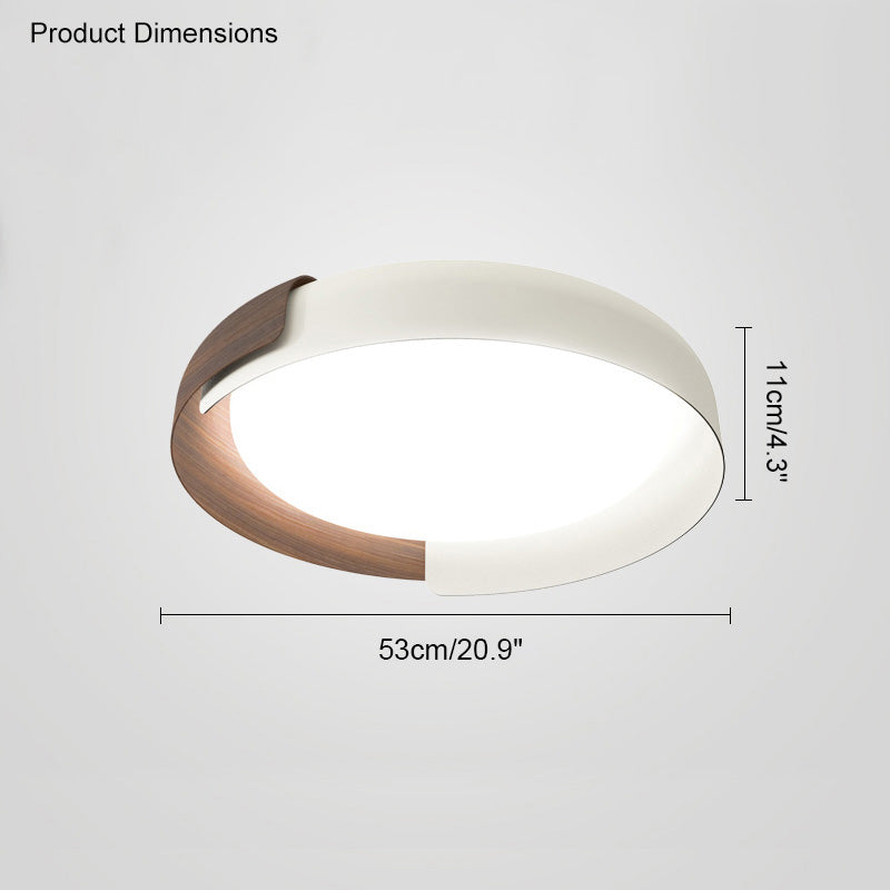 WOMO Walnut Grain Round Ceiling Light-WM1018