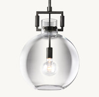 WOMO Clear Glass Globe Pendant Light - Machinist