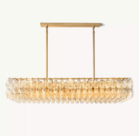 WOMO Clear Murano Glass Rectangular Chandelier - Chiara