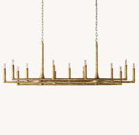 WOMO Forged Candlestick Linear Chandelier - Thaddeus