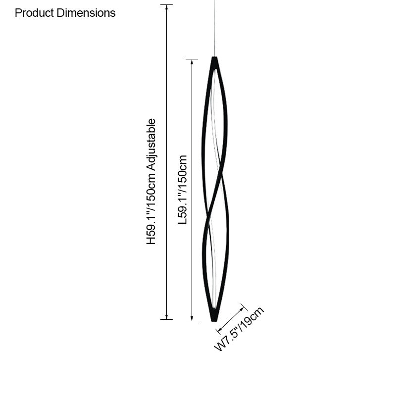 WOMO Helix Horizontal/Vertical Chandelier-WM2245
