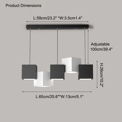 WOMO Cube Linear Pendant Light-WM2013