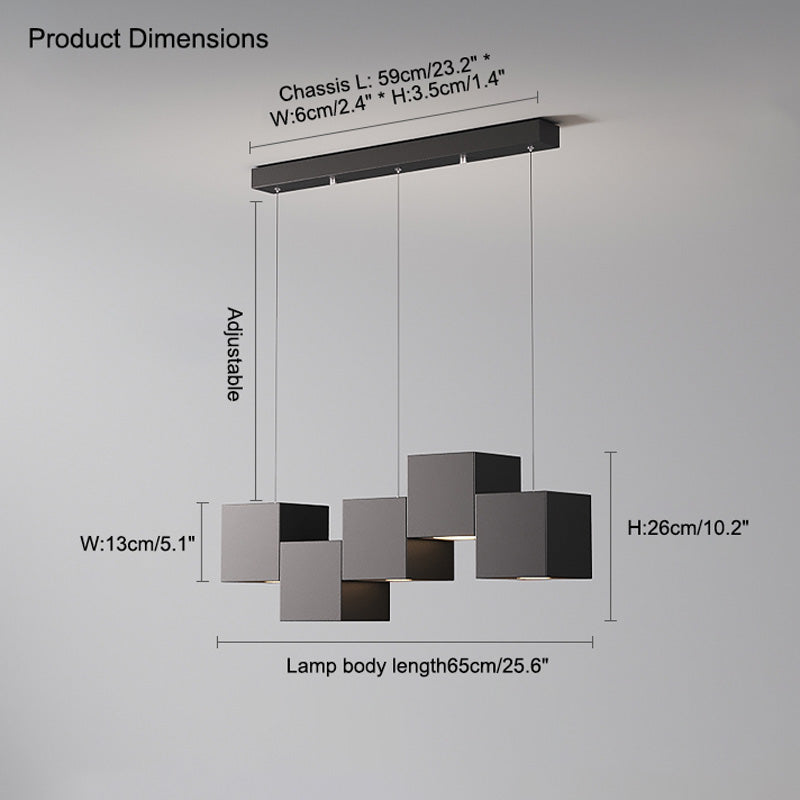 WOMO Cube Linear Pendant Light-WM2013