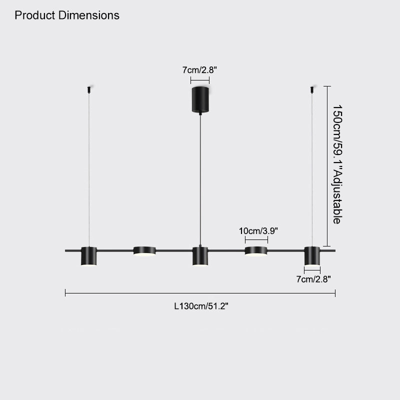 WOMO 6 Light Linear Chandelier-WM2048