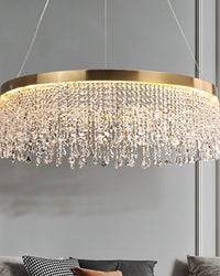 WOMO Fringe Round Crystal Chandelier-WM2362