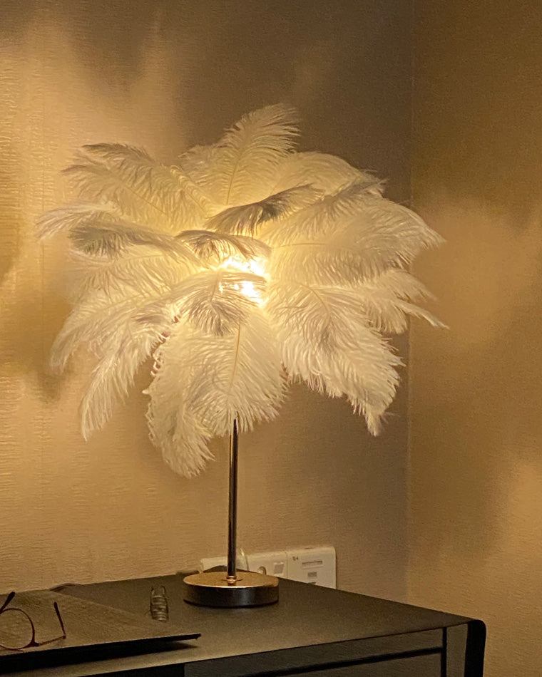 WOMO Tree Feather Table Lamp-WM8037