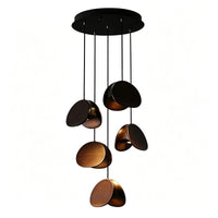 WOMO Mid‑Century Solid Wood Petal Chandelier-WM3261