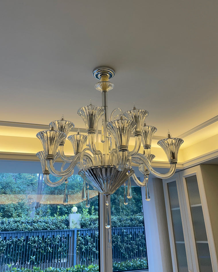 WOMO Tiered Candelabra Glass Chandelier-WM2400