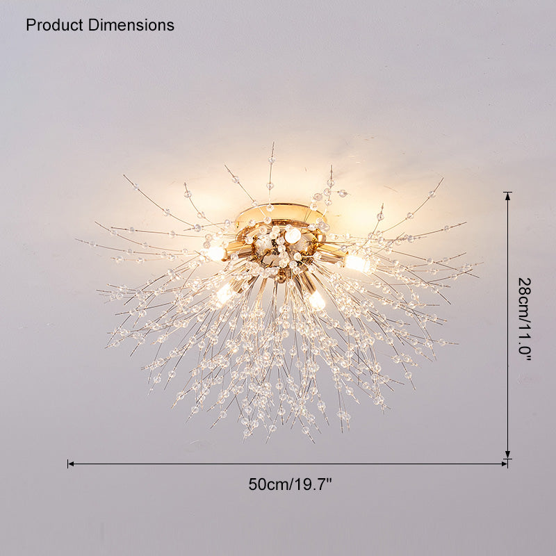 WOMO Dandelion Crystal Flower Ceiling Light-WM1014