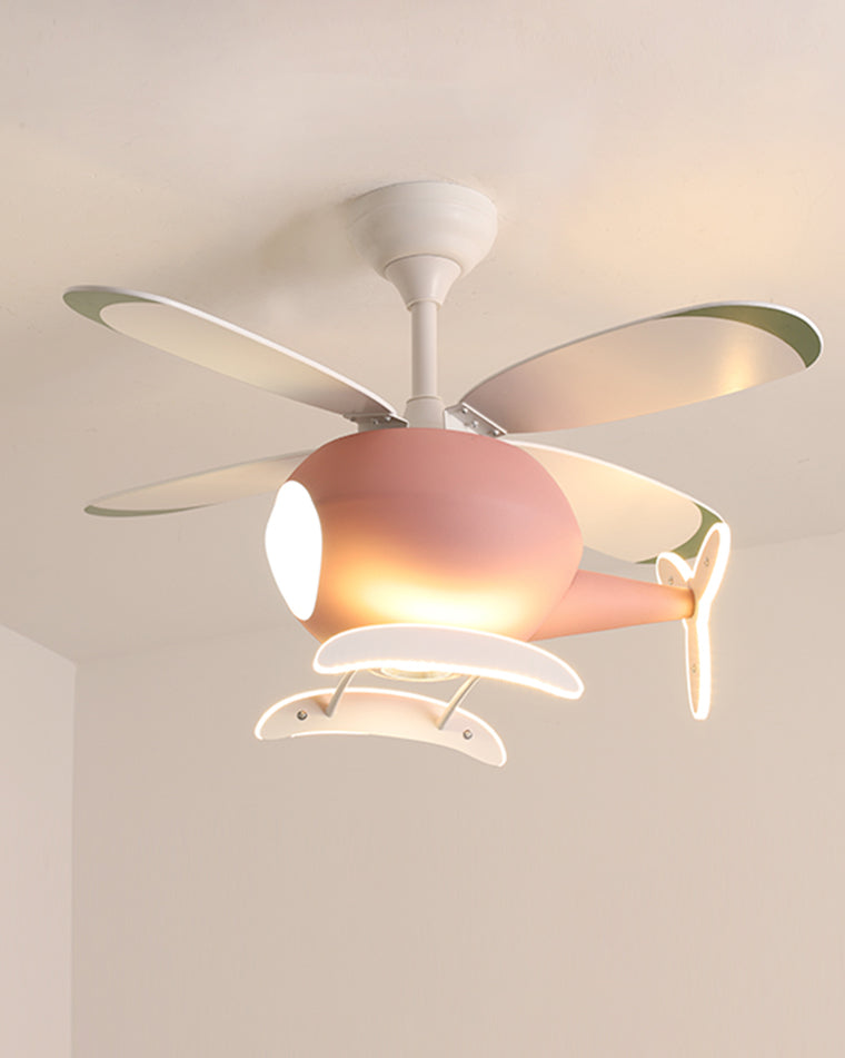 WOMO Airplane Children Ceiling Fan Lamp-WM5007