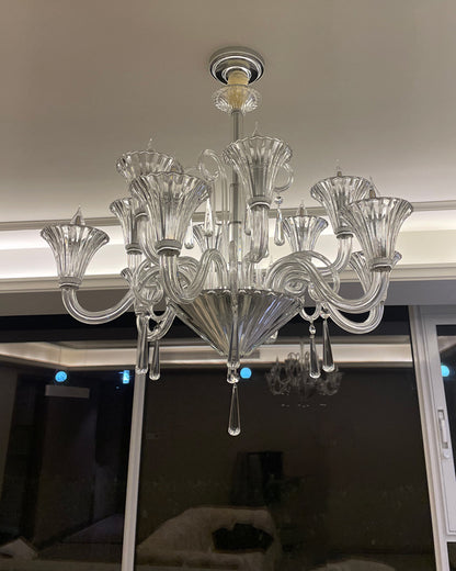 WOMO Tiered Candelabra Glass Chandelier-WM2400