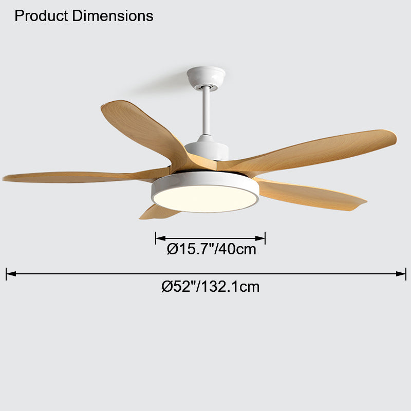 WOMO Scandi Reversible Ceiling Fan with Light-WM5002