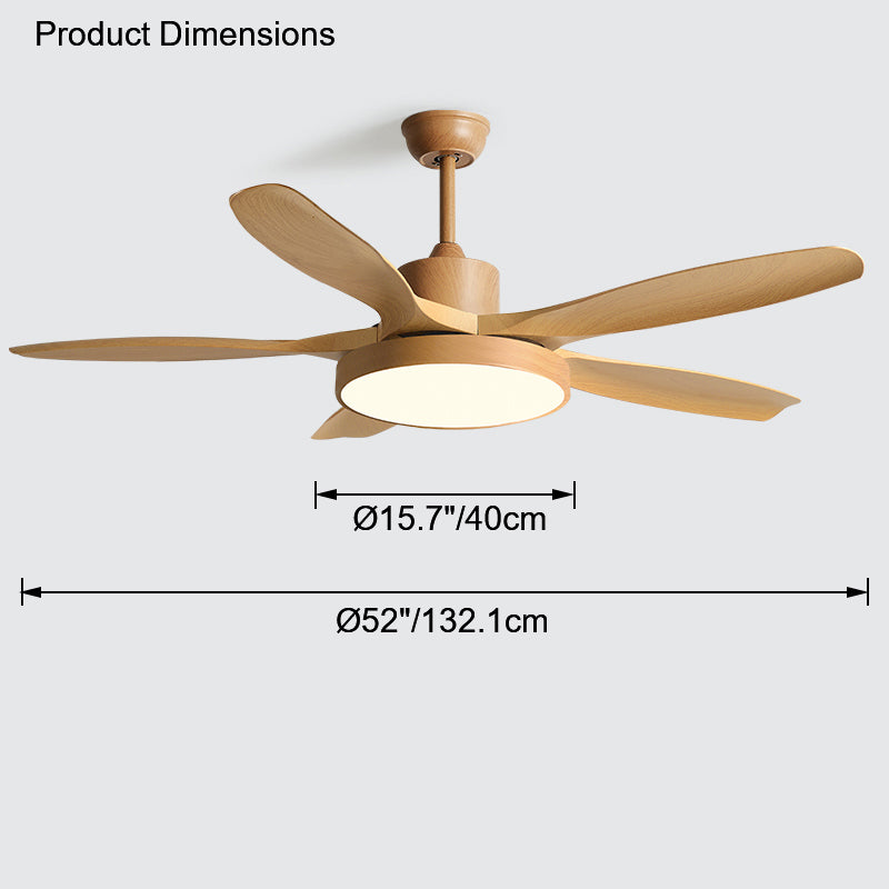 WOMO Scandi Reversible Ceiling Fan with Light-WM5002