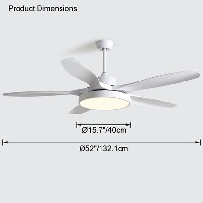 WOMO Scandi Reversible Ceiling Fan with Light-WM5002