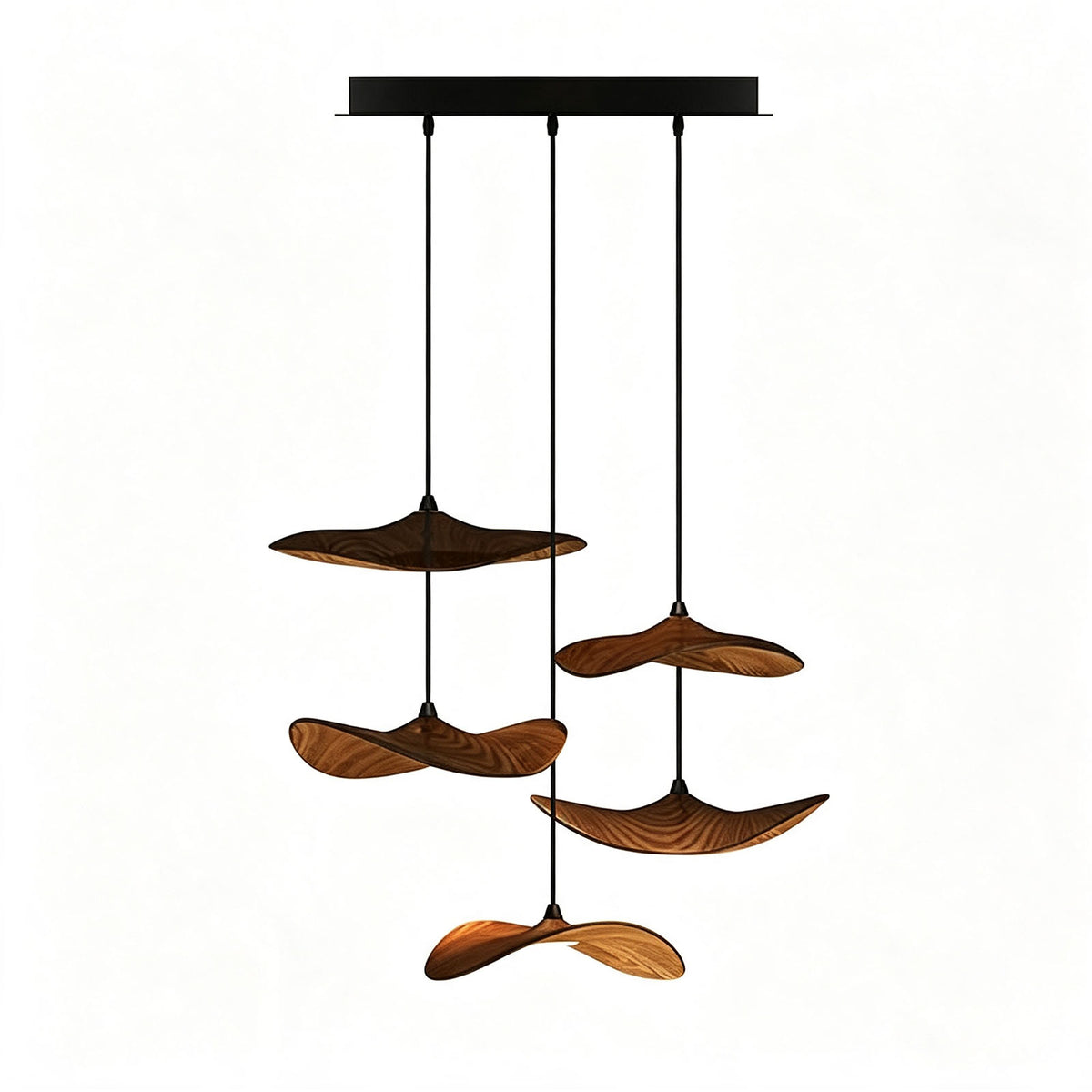 WOMO Wooden Leaf Pendant Light-WM3257